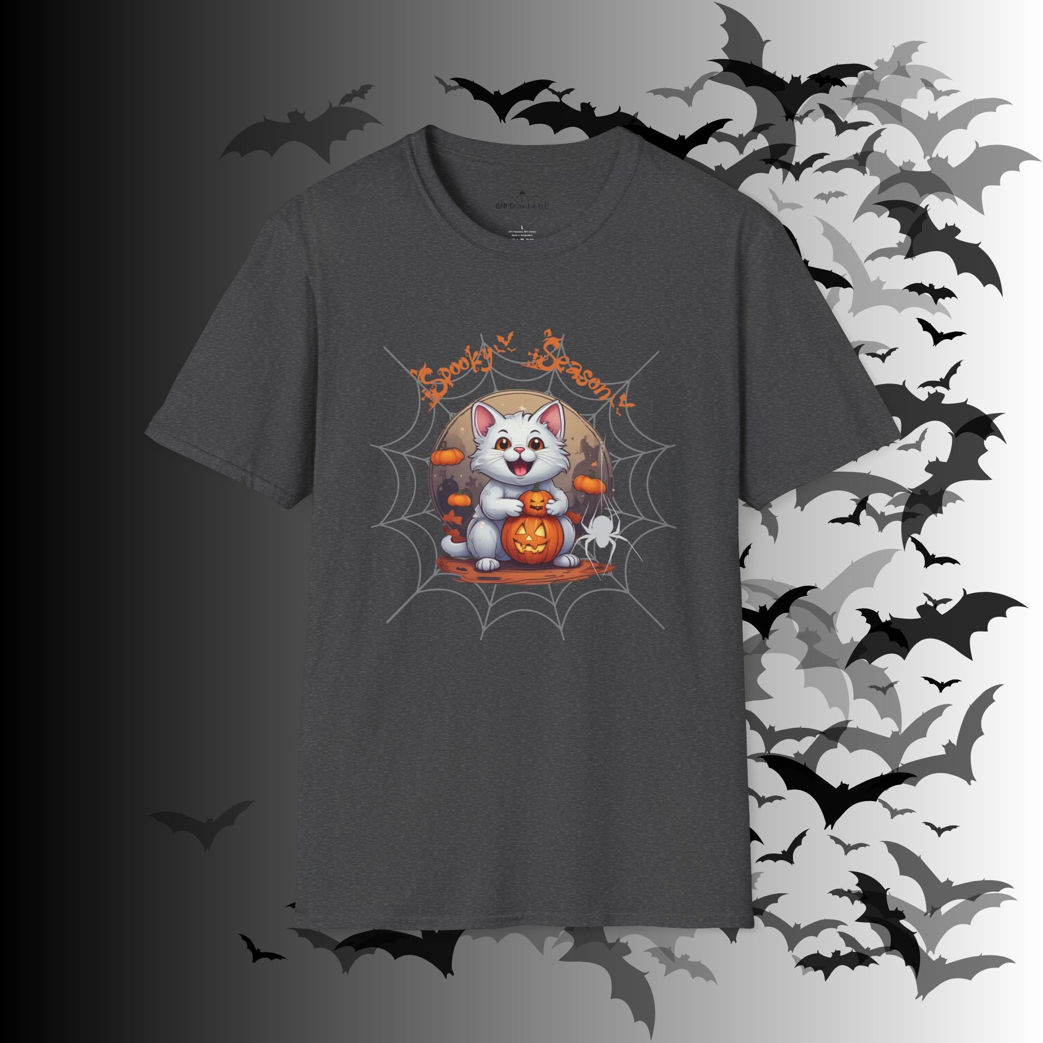 Spooky Season Kawaii Cat Halloween T-Shirt — Cat Lover Tee