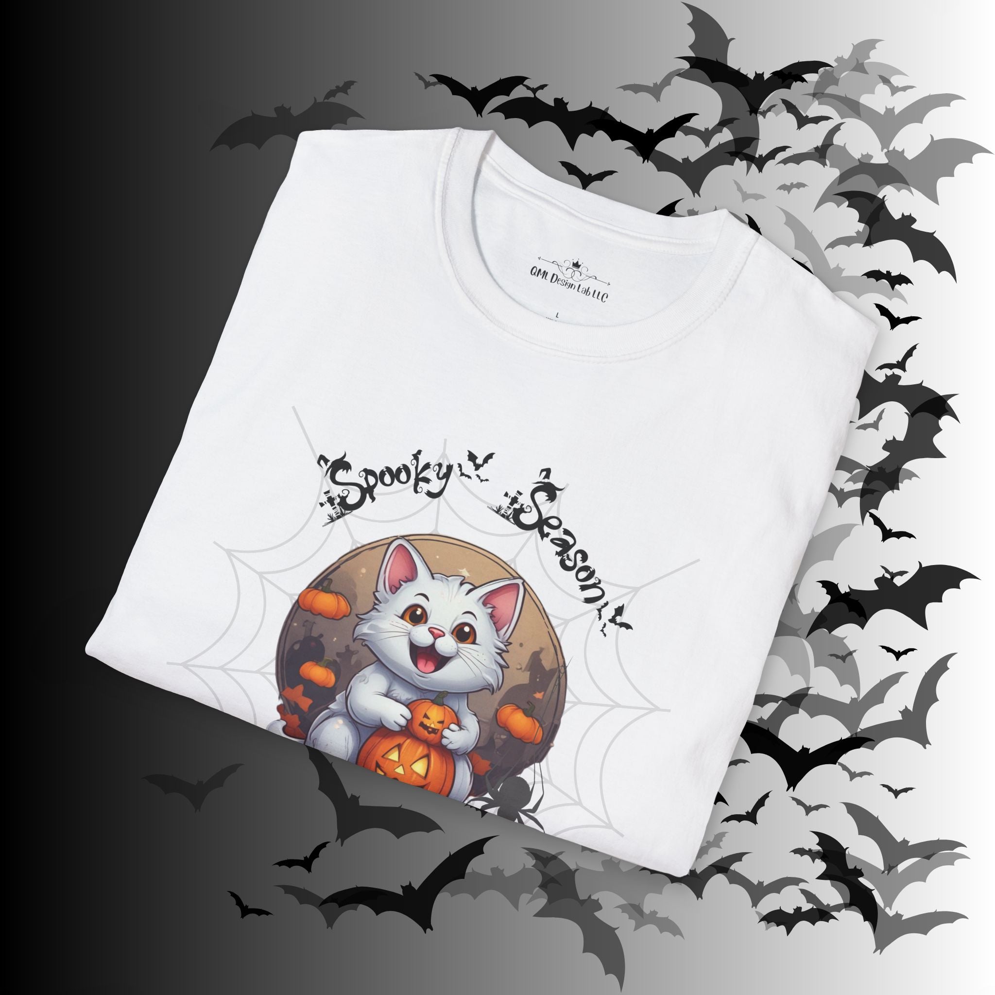 Spooky Season Kawaii Cat Halloween T-Shirt — Cat Lover Tee