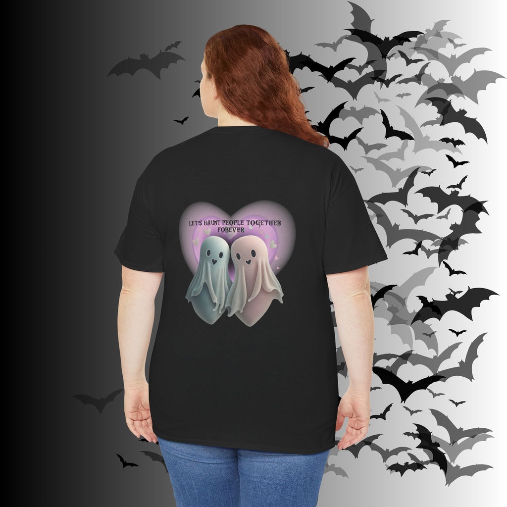 "Let's Haunt People Together Forever" Ghost Couples T-Shirt — Matching Halloween Tee