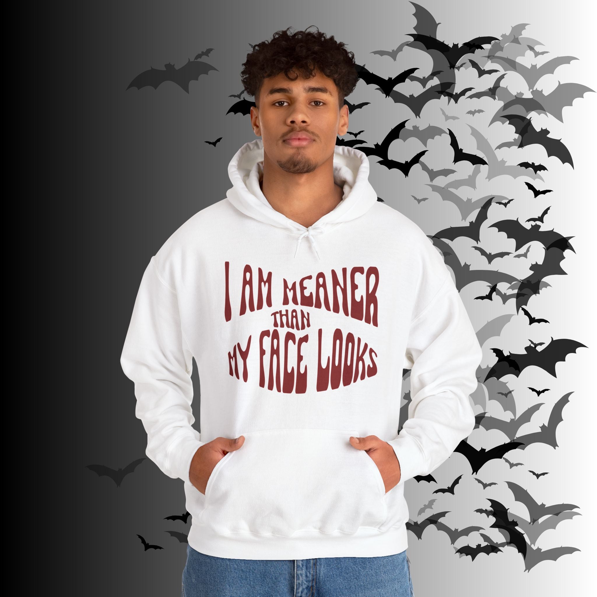 I Am Meaner Than My Face Looks Hoodie — Gothic Attitude Pullover