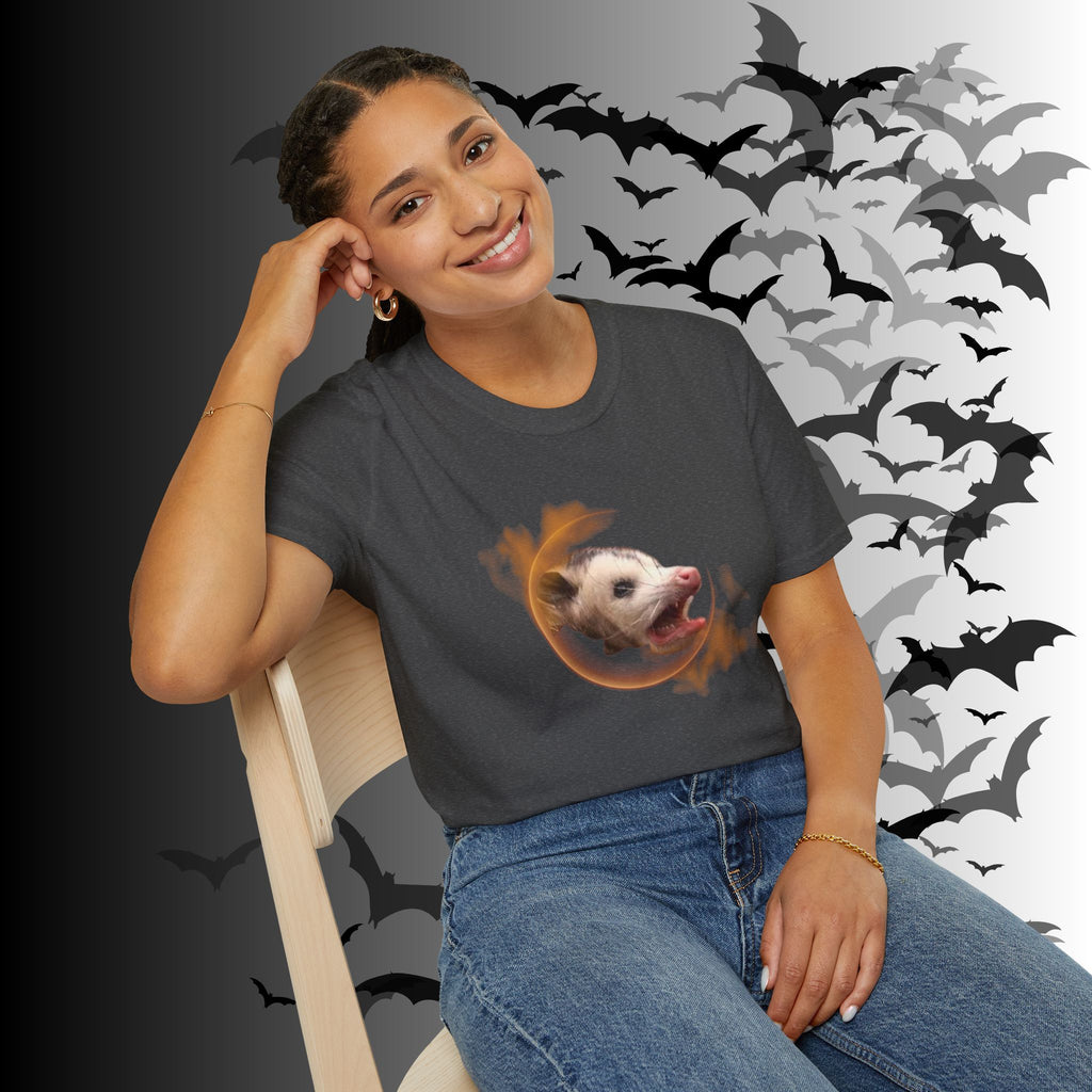 Gothic Screaming Possum T-Shirt — Edgy Humor Tee