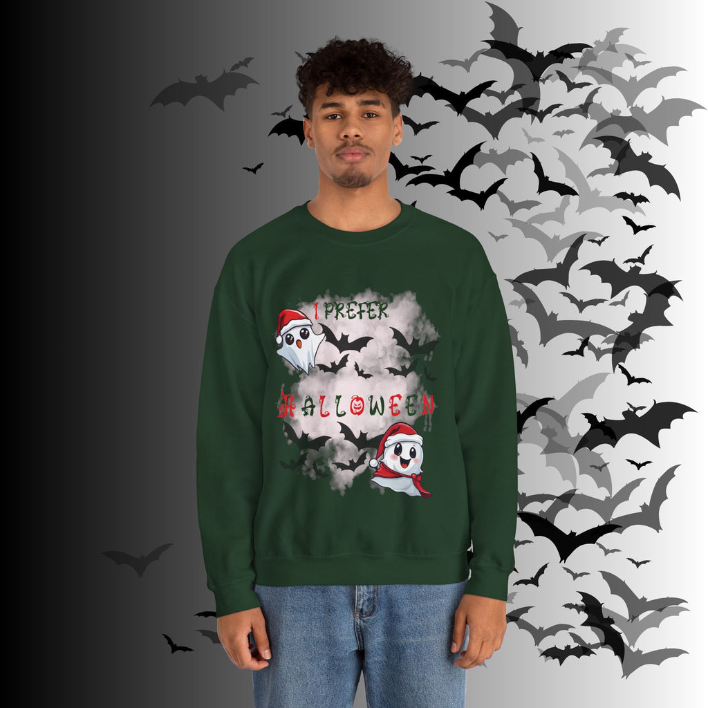 I Prefer Halloween Ghost Crewneck Sweatshirt — Kawaii Gothic Christmas