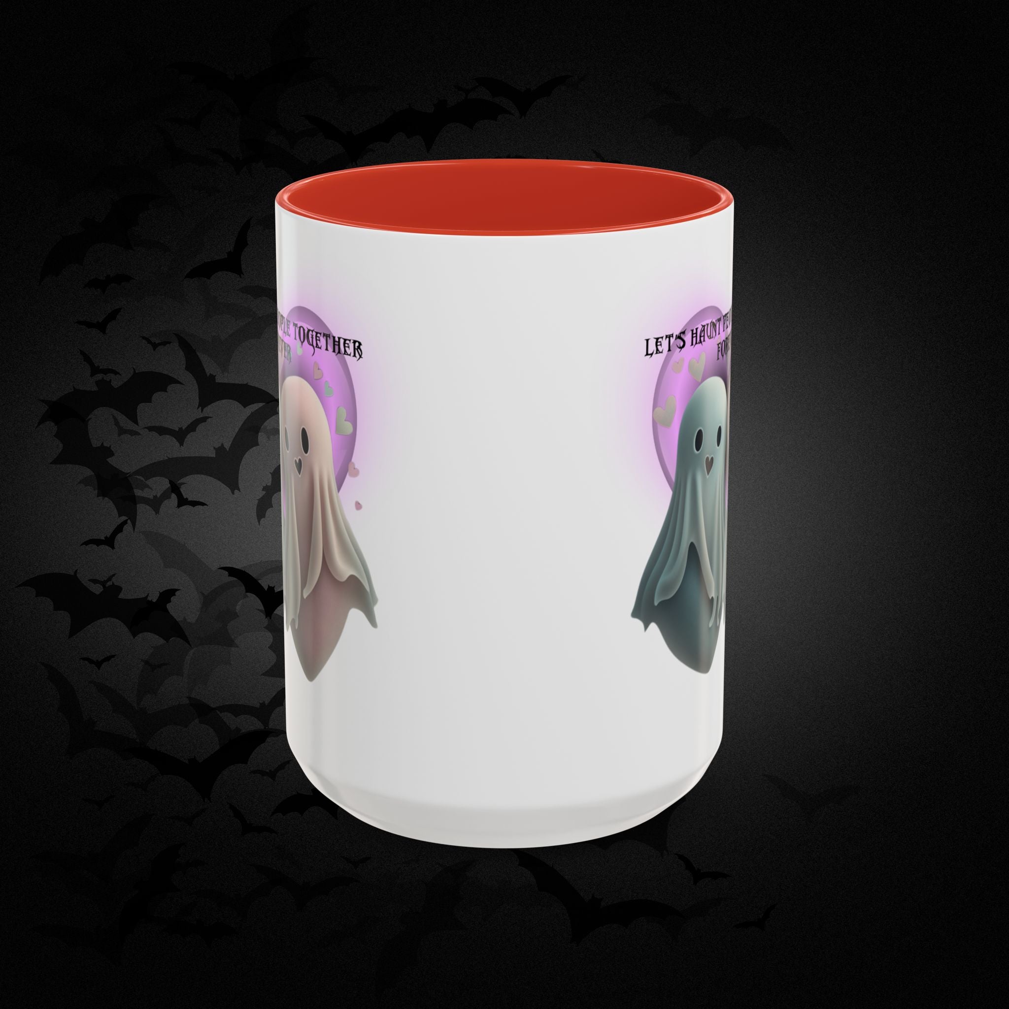 Let's Haunt People Together Forever Coffee Mug — Valloween Ghost Couple Accent Mug