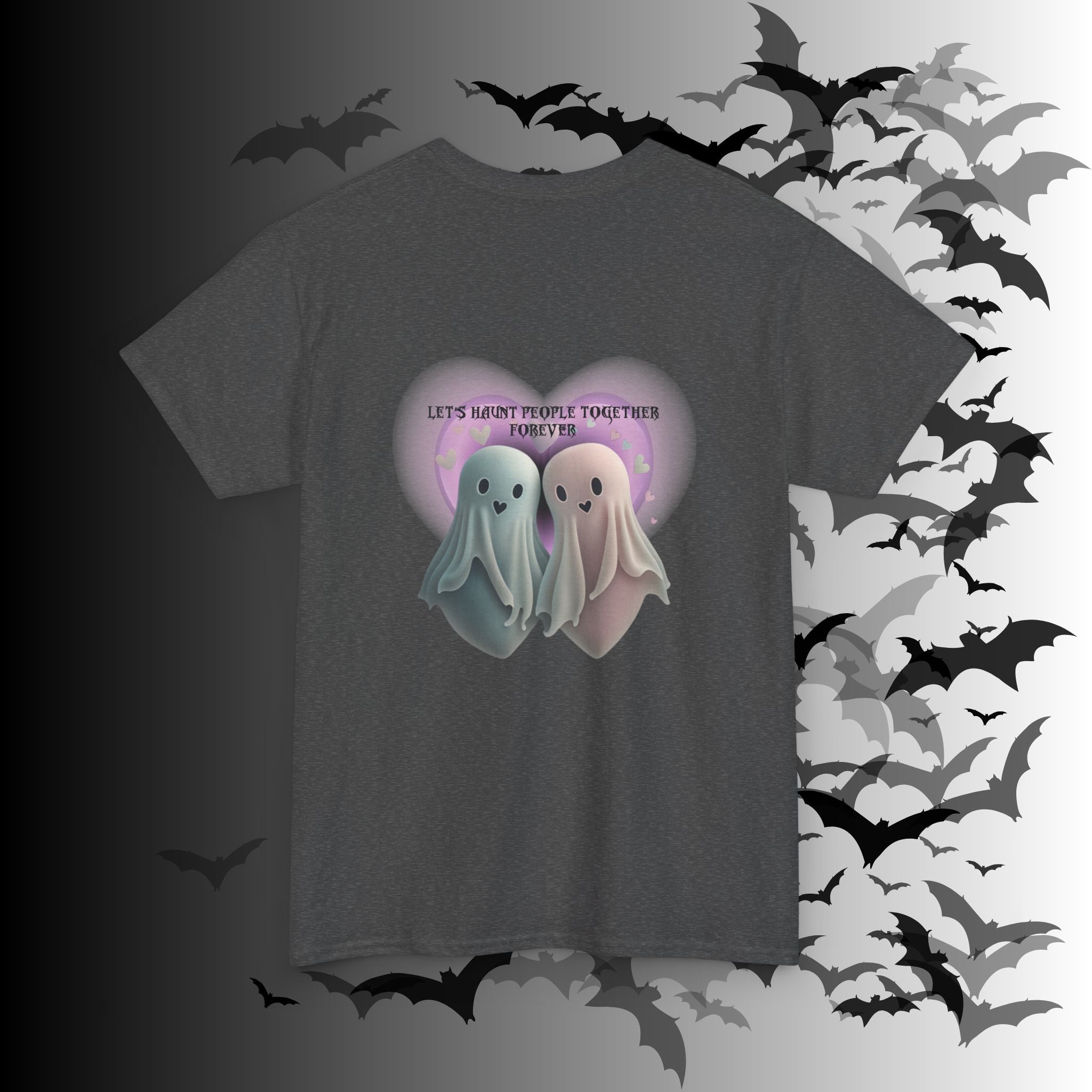 "Let's Haunt People Together Forever" Ghost Couples T-Shirt — Matching Halloween Tee