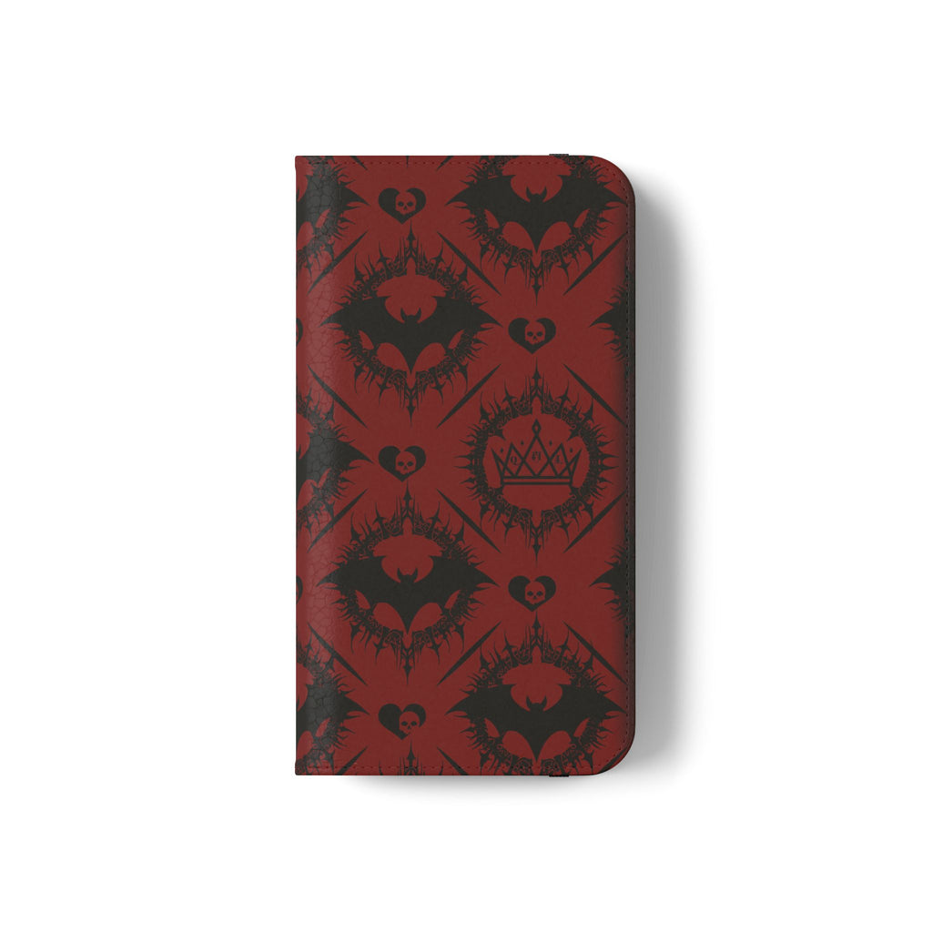 Copy of Gothic Bat Wallet Flip Case - Elegant Goth Phone Wallet - Bat Pattern Flip Case - Gothic Phone Case - Stylish Wallet Phone Case