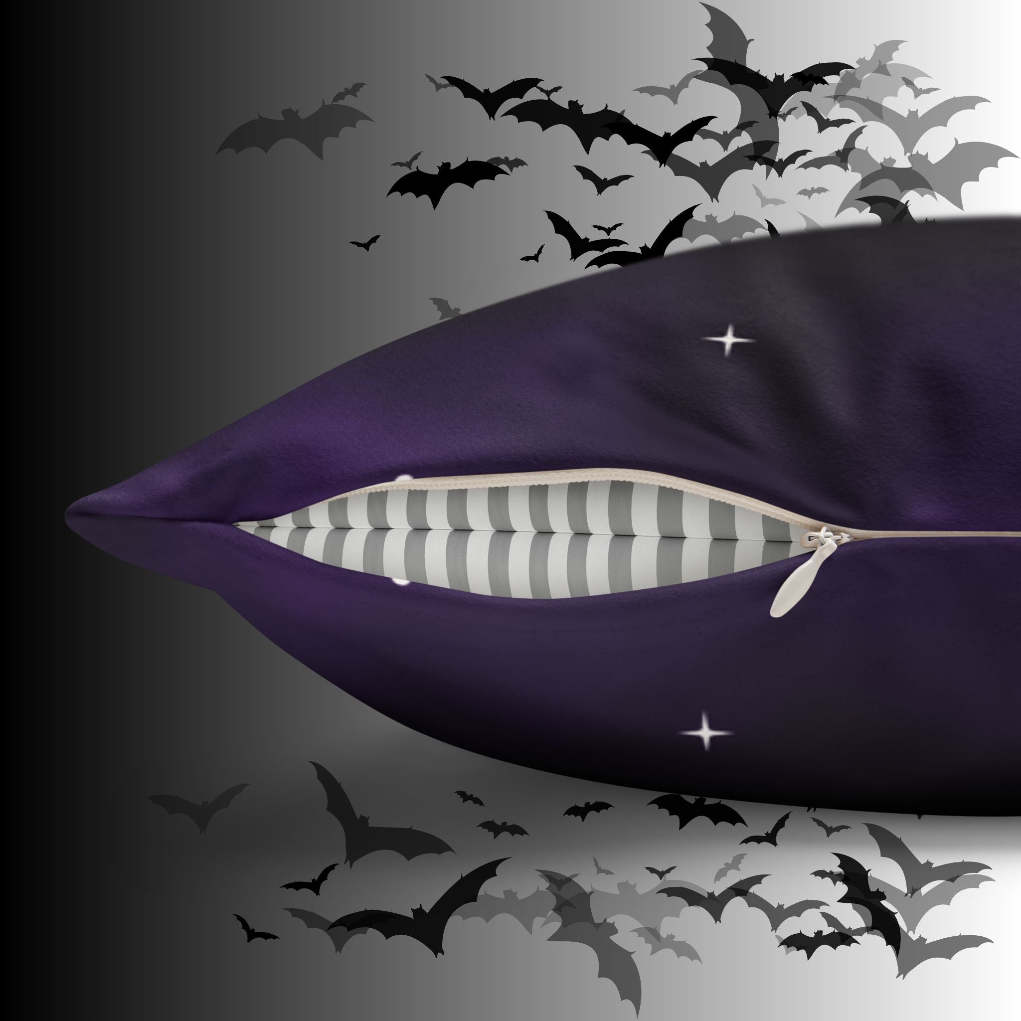 Pastel Goth Celestial Snake Moon Phases Throw Pillow — Witchy Dark Home Decor