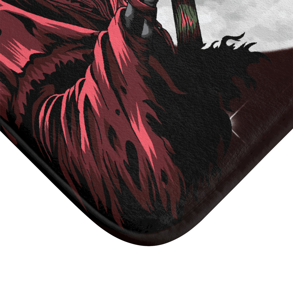 Gothic Grim Reaper Cat Bath Mat — Full Moon Bathroom Decor