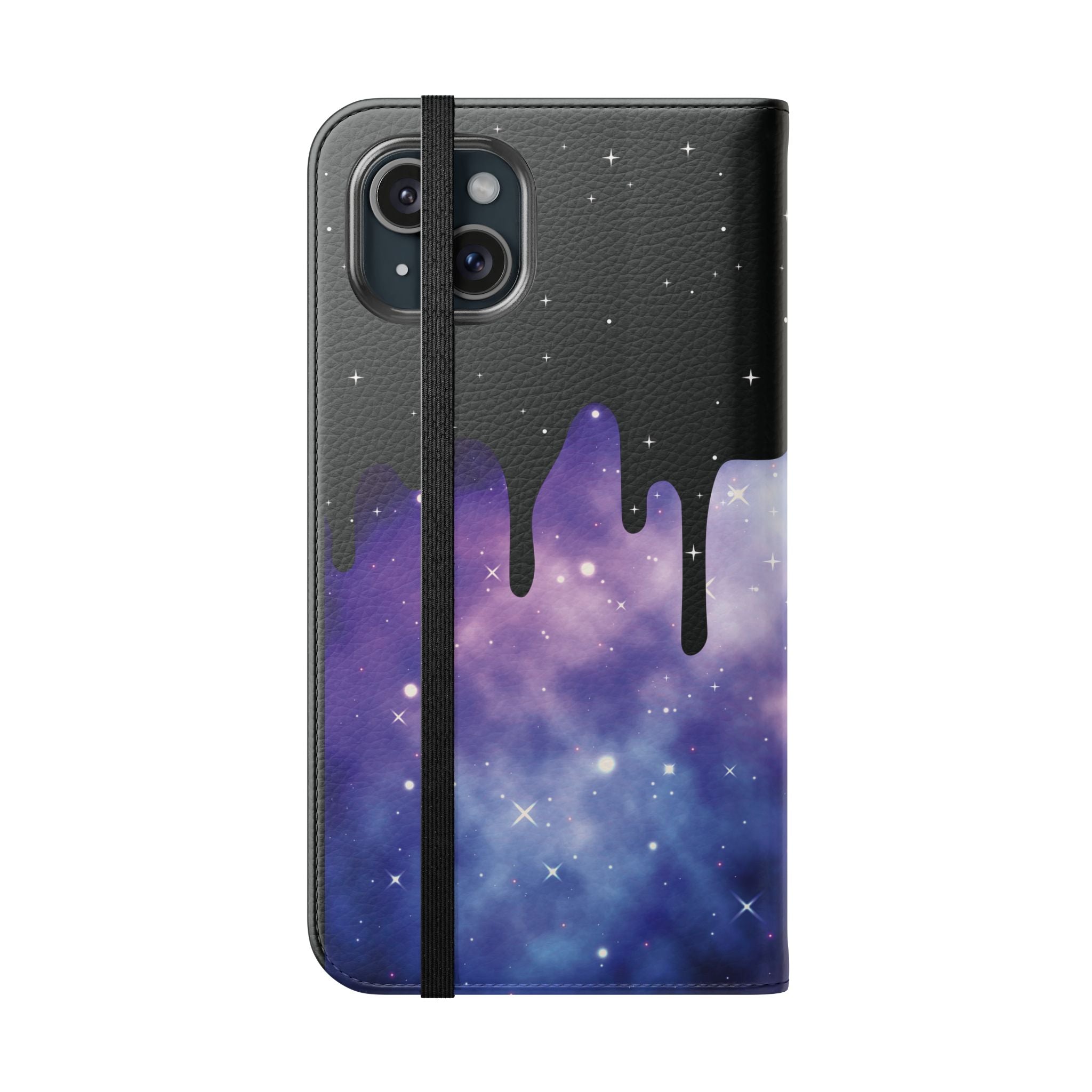Pastel Goth Drippy Galaxy Flip Wallet Phone Case - Wallet Case for Samsung and iPhone - Gothic Style Wallet Phone Cases