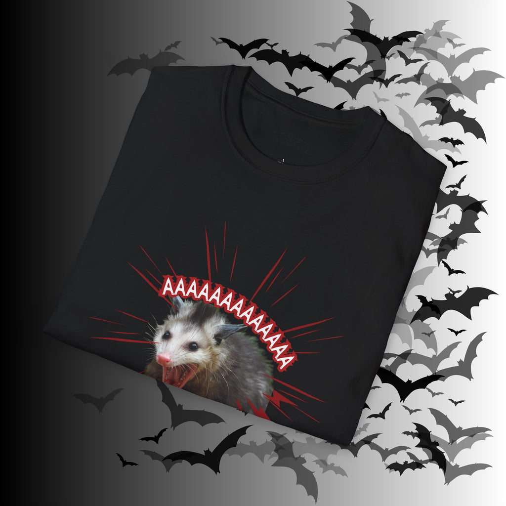 "AAAAAAAAAAAA" Screaming Possum T-Shirt — Edgy Humor Tee