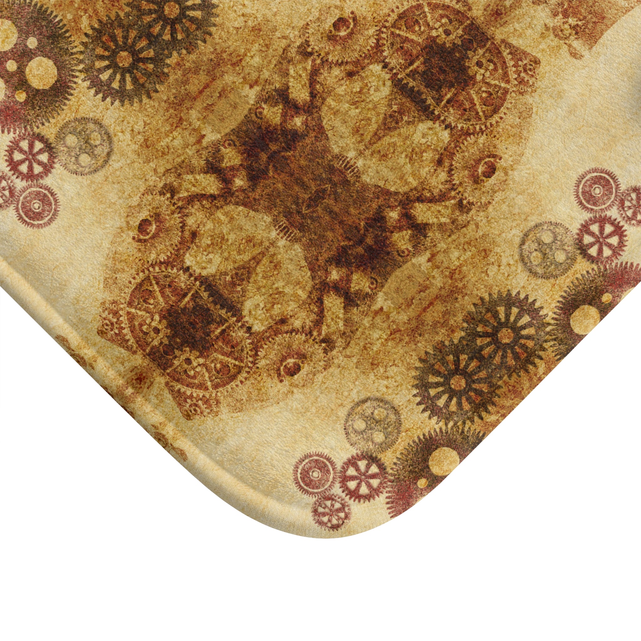 Steampunk Cat Bath Mat — Vintage Industrial Bathroom Decor