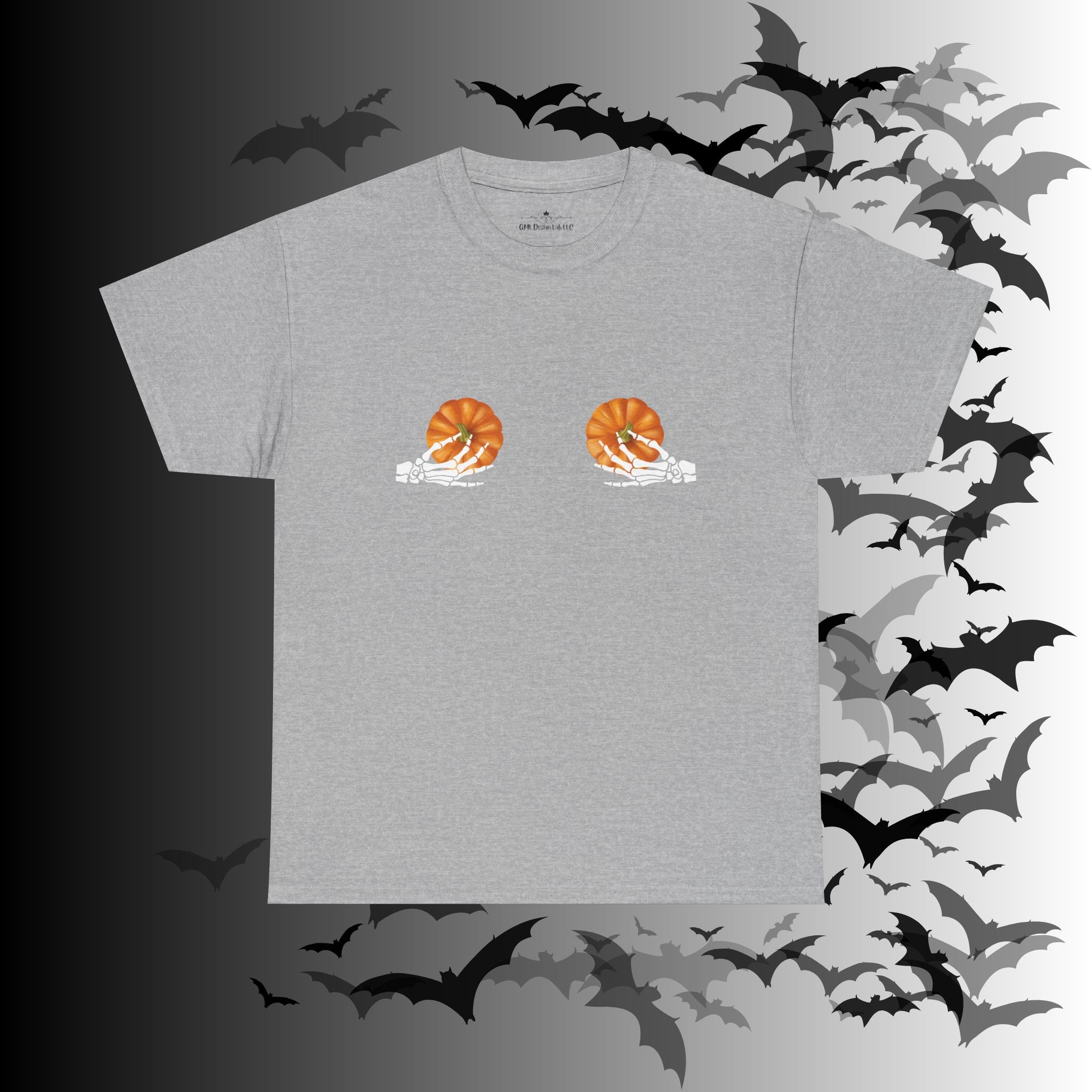 Skeleton Hands Pumpkin Halloween T-Shirt — Funny Spooky Season Tee
