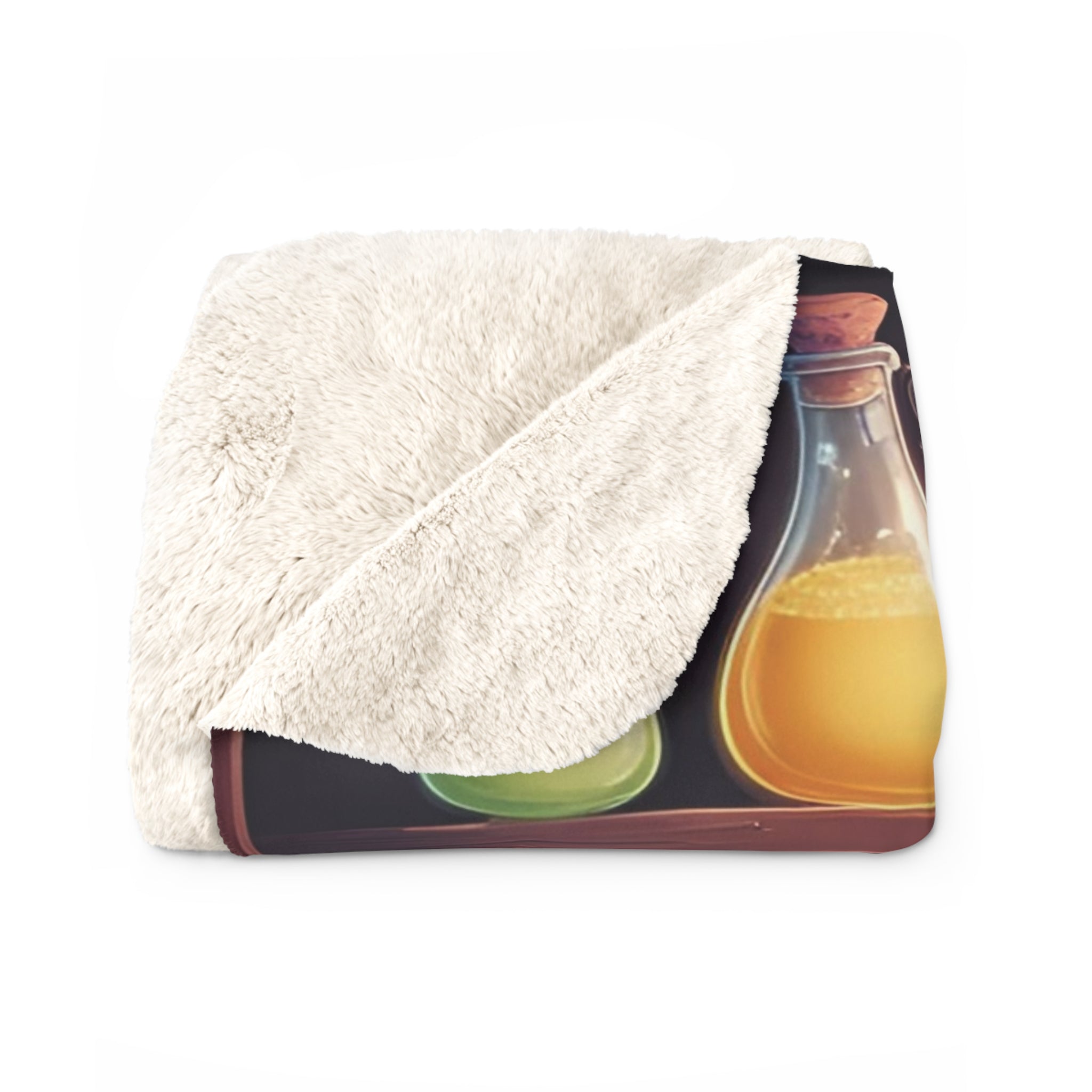 Apothecary Ghost Potion Shelf Throw Blanket — Whimsigoth Home Decor