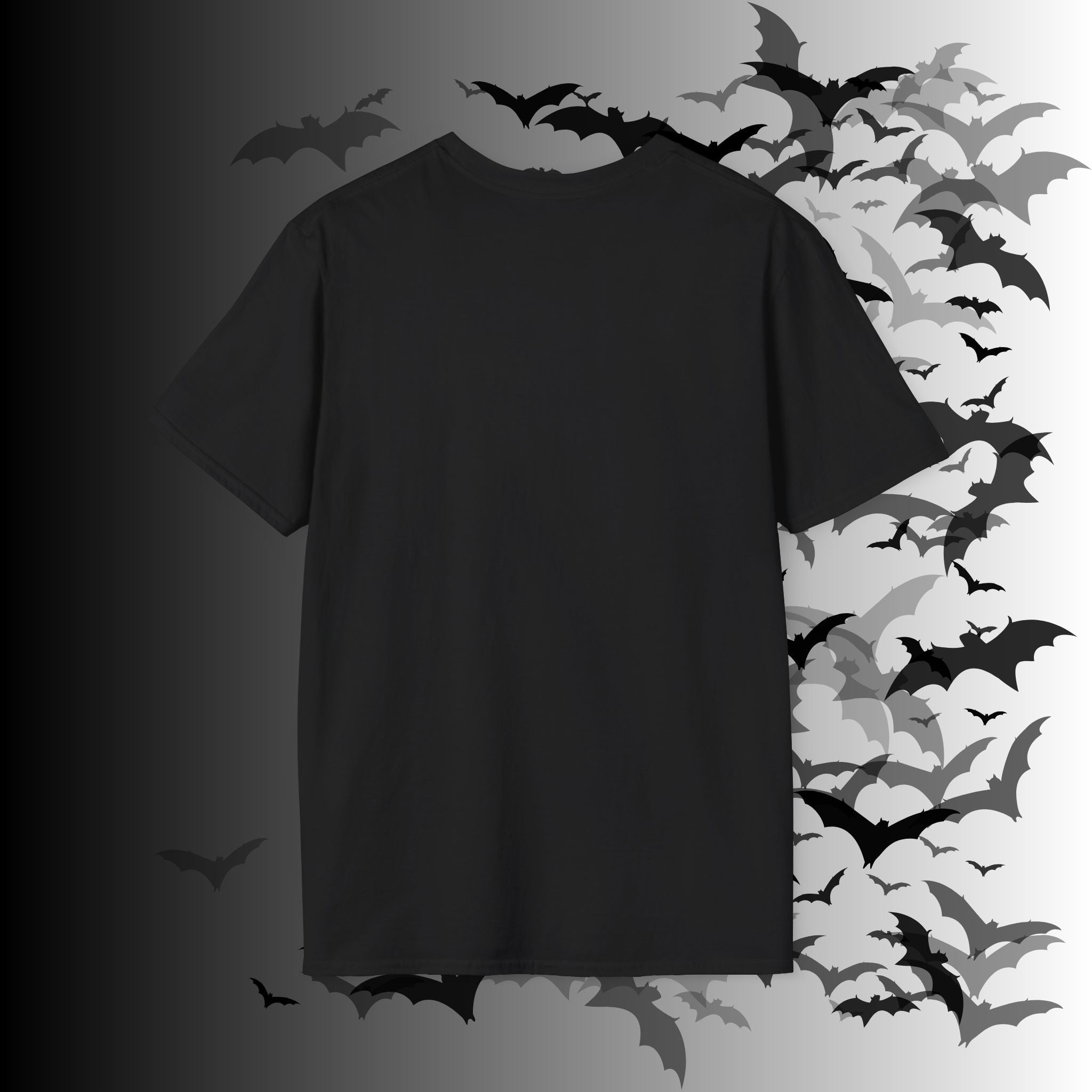 Rainbow Vomit Cloud Bat T-Shirt — Kawaii Goth Pride Unisex Tee
