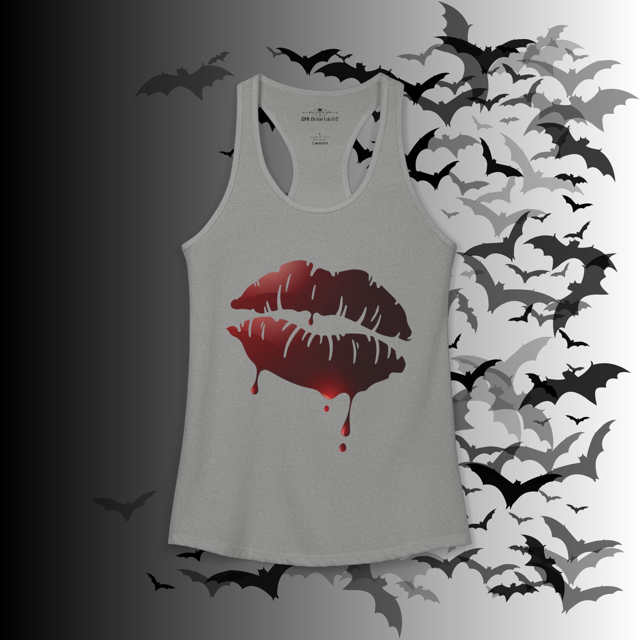 Goth Bloody Kiss Tank Top