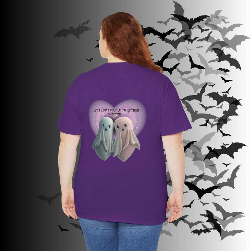 "Let's Haunt People Together Forever" Ghost Couples T-Shirt — Matching Halloween Tee
