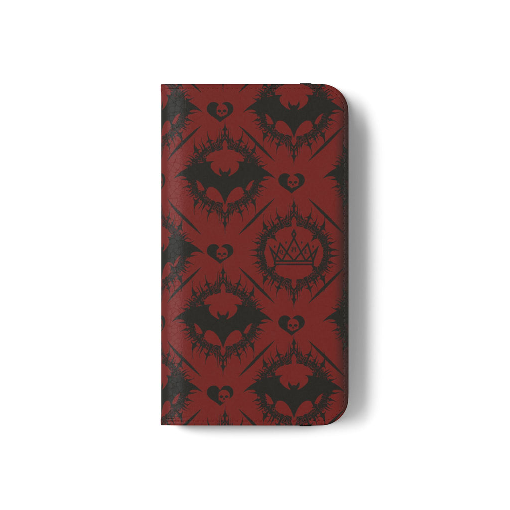 Copy of Gothic Bat Wallet Flip Case - Elegant Goth Phone Wallet - Bat Pattern Flip Case - Gothic Phone Case - Stylish Wallet Phone Case