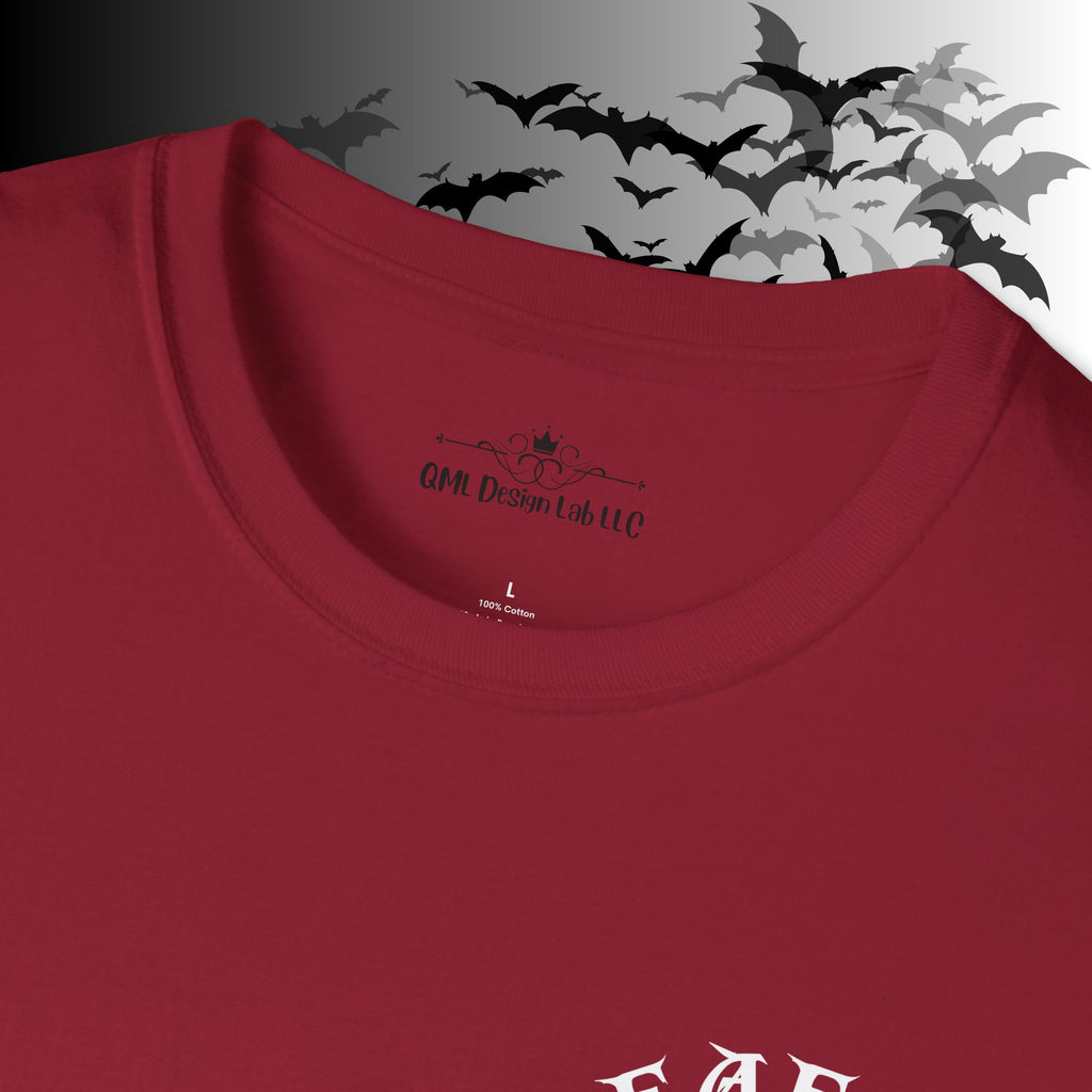 "FAFO" I Identify As A Threat T-Shirt — White Print Front & Back Gothic Tee