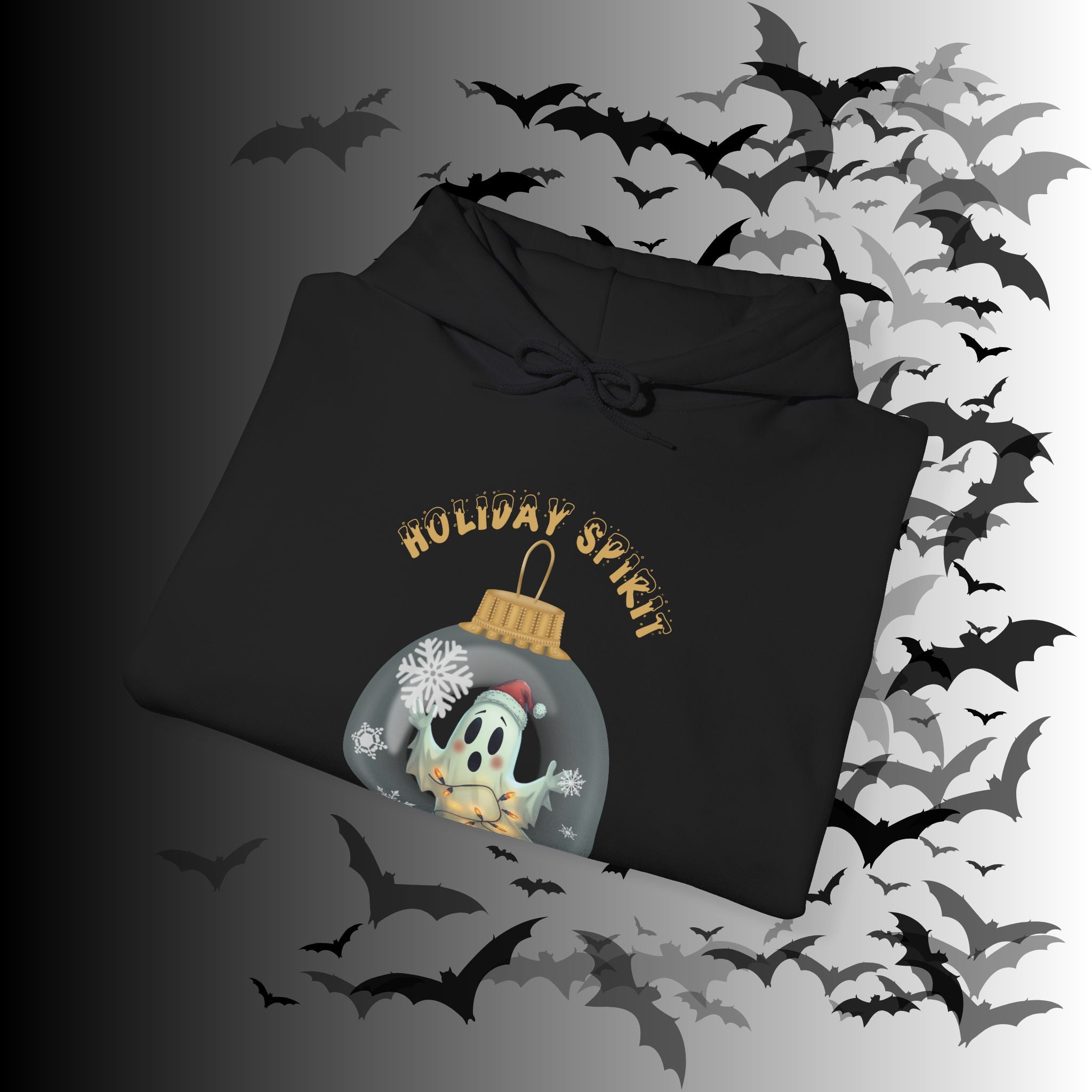 Holiday Spirit Hoodie — Ghost Christmas Ornament Gothmas Pullover