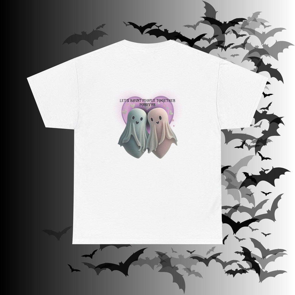 "Let's Haunt People Together Forever" Ghost Couples T-Shirt — Matching Halloween Tee