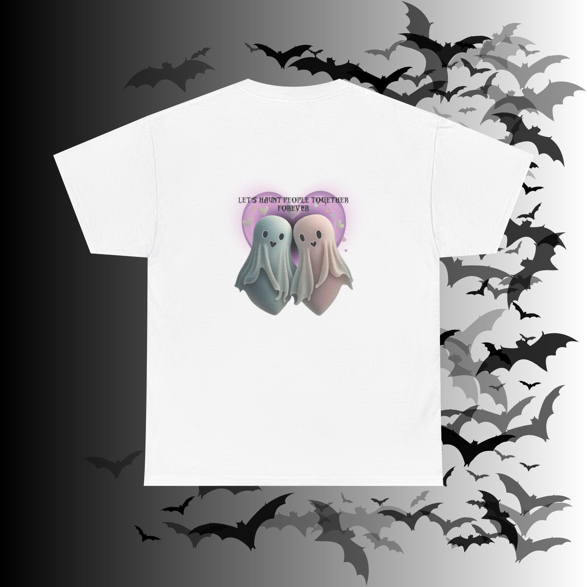 "Let's Haunt People Together Forever" Ghost Couples T-Shirt — Matching Halloween Tee