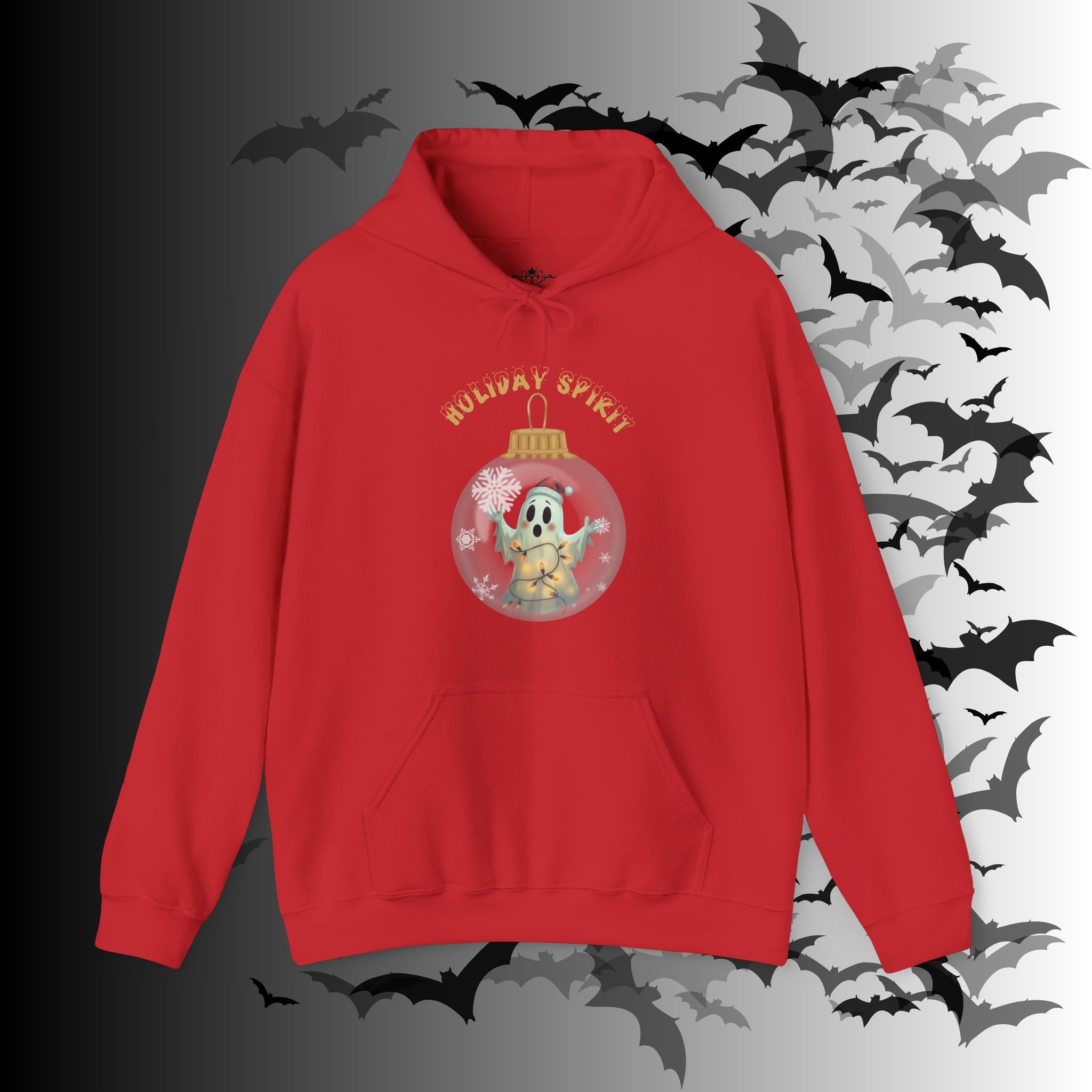 Holiday Spirit Hoodie — Ghost Christmas Ornament Gothmas Pullover