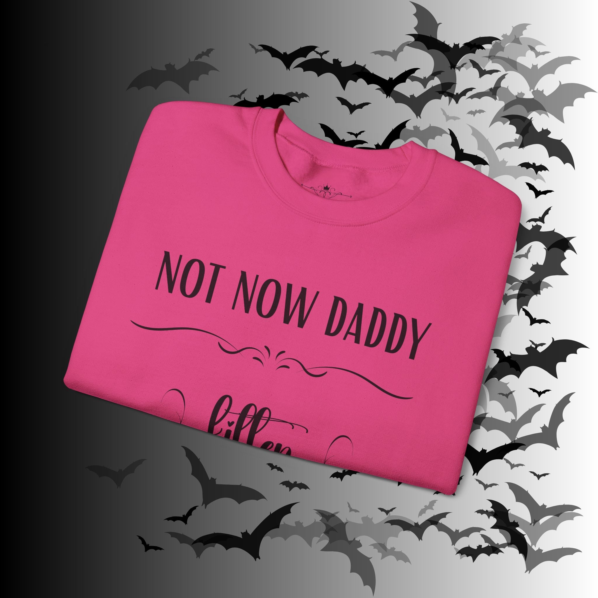 Not Now Daddy Kitten Is Busy Crewneck Sweatshirt