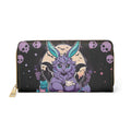 Pastel Goth Baphomet Wallet | Kawaii Skull Faux Leather Zipper Clutch