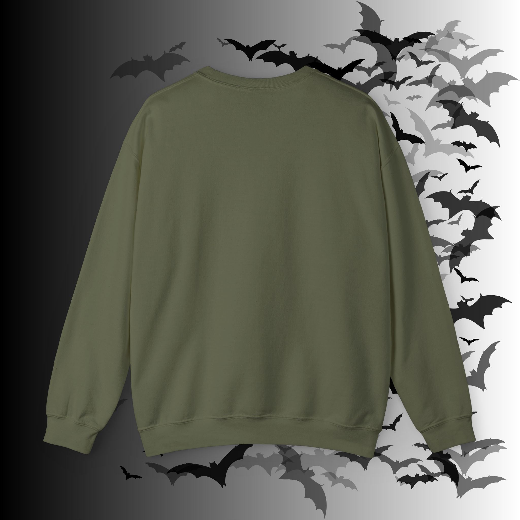 Merry Creepmas Tree Crewneck Sweatshirt — Gothic Christmas Skull Bat