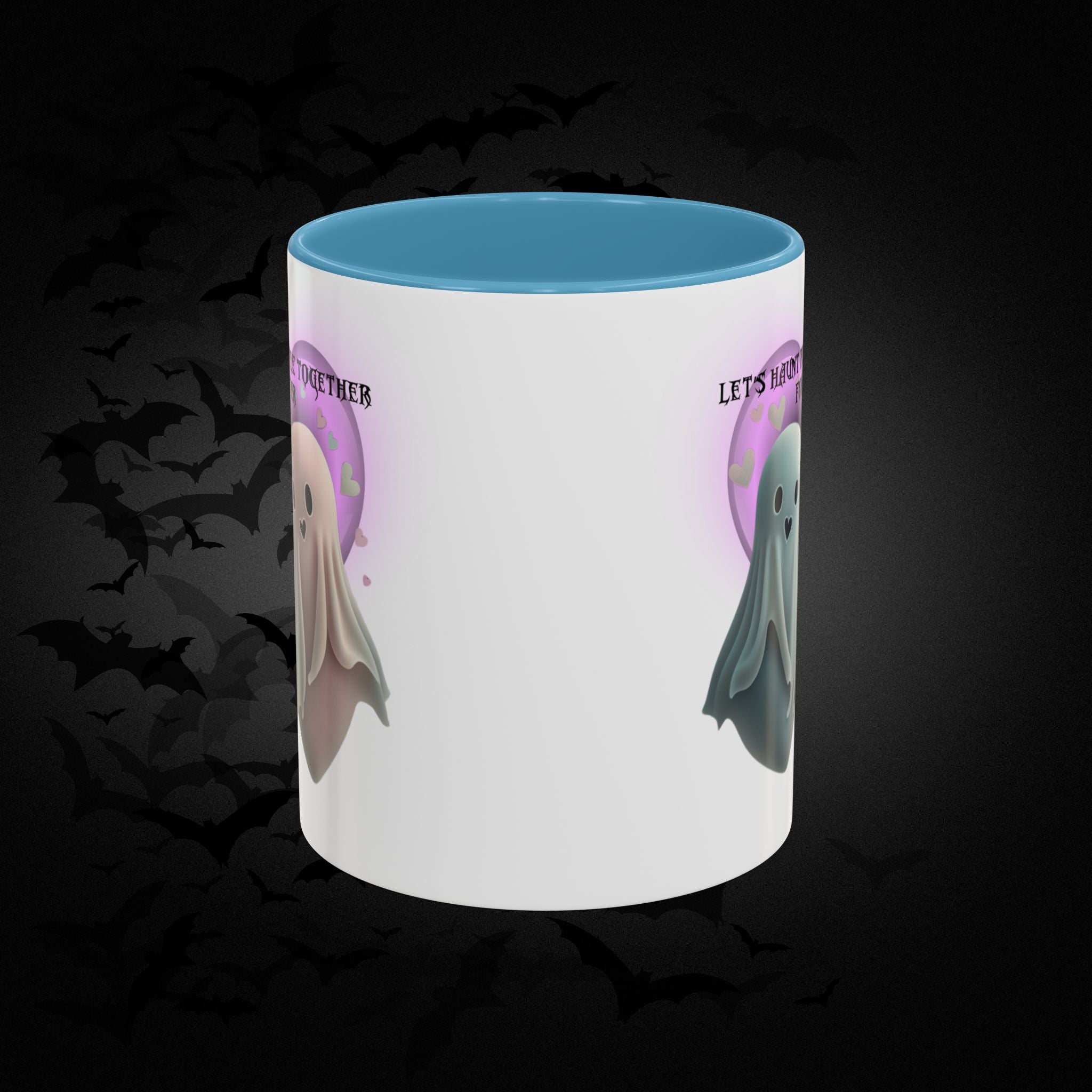 Let's Haunt People Together Forever Coffee Mug — Valloween Ghost Couple Accent Mug