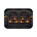 Whimsigoth Bookcase Bath Mat — Gothic Library Dark Fantasy Bathroom Decor