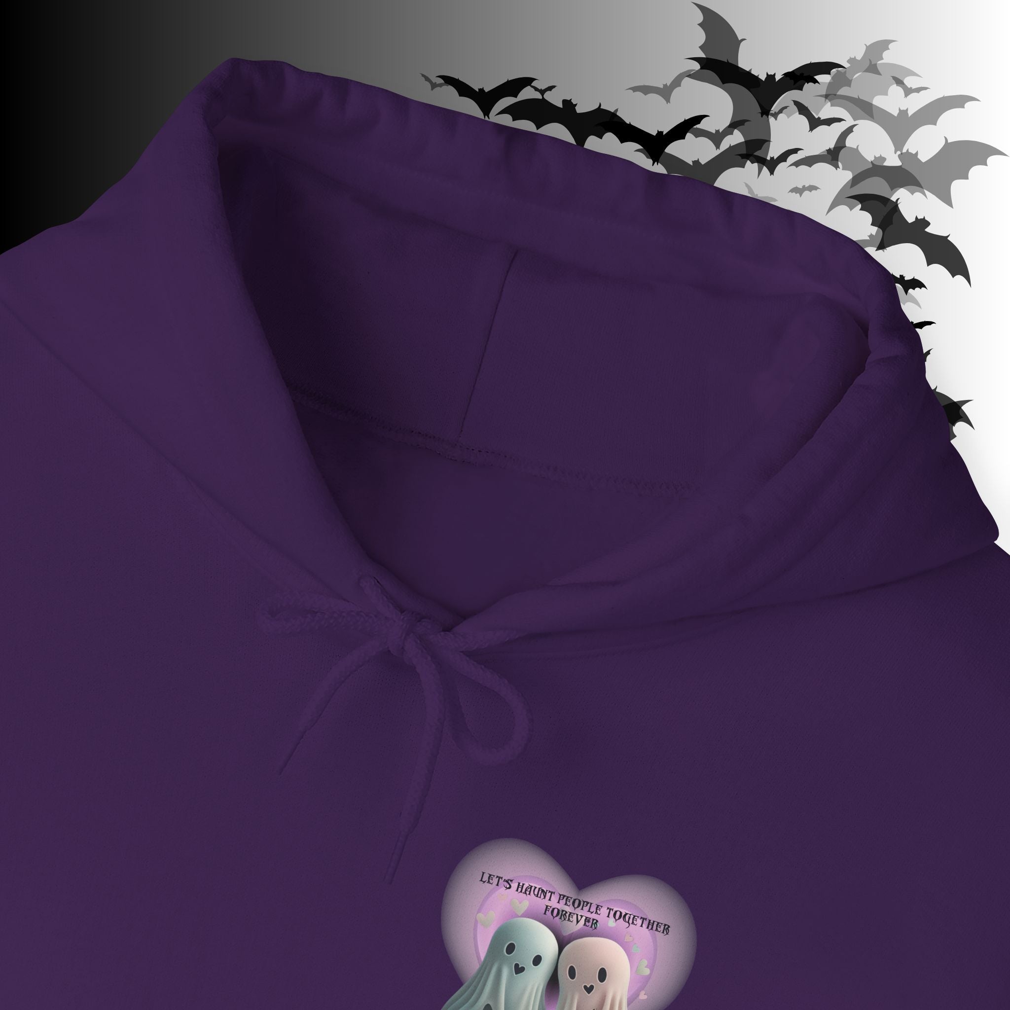 Let's Haunt People Together Forever Hoodie — Gothic Valentine's Couples Ghost