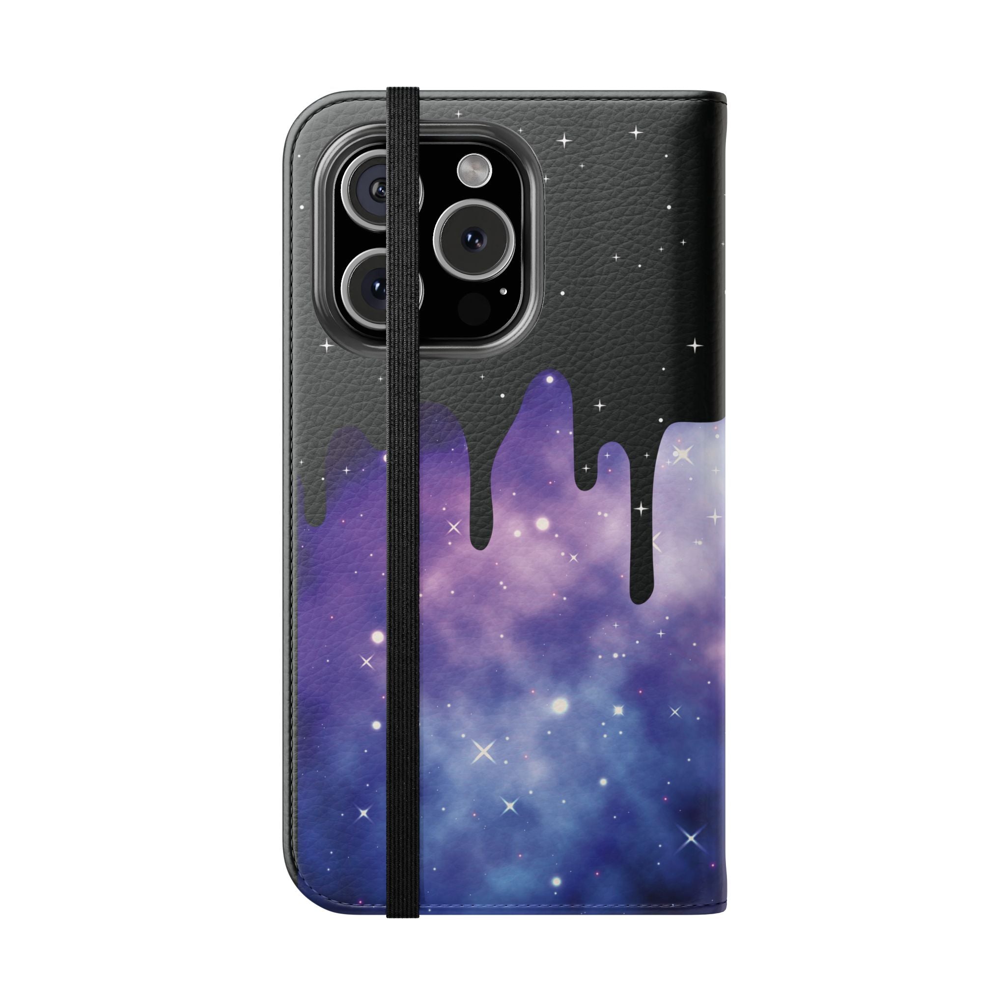 Pastel Goth Drippy Galaxy Flip Wallet Phone Case - Wallet Case for Samsung and iPhone - Gothic Style Wallet Phone Cases