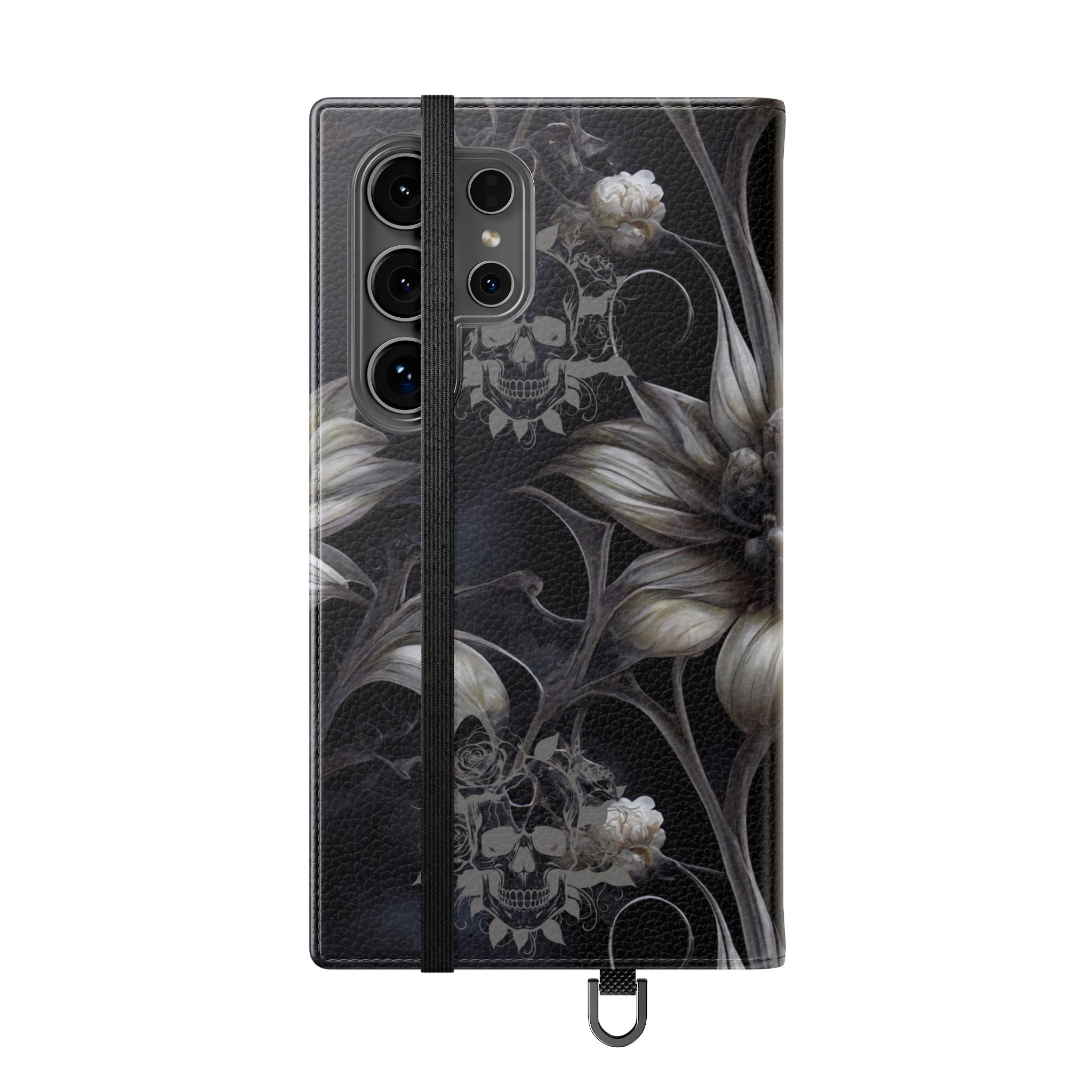 Goth Botanical Flip Wallet Case for iPhone and Samsung Galaxy Phones