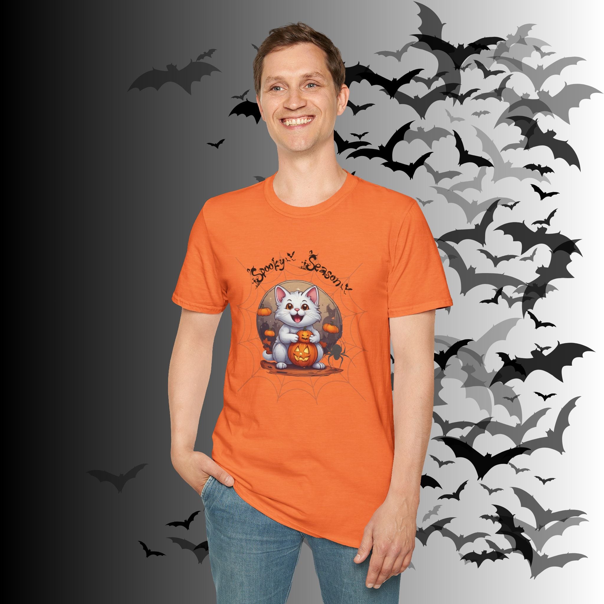 Spooky Season Kawaii Cat Halloween T-Shirt — Cat Lover Tee