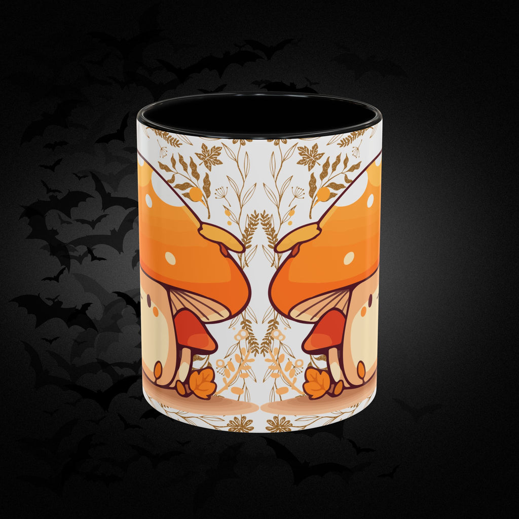 Autumn Mushroom Cute Coffee Mug — Fall Kawaii Accent Mug (11/15oz)