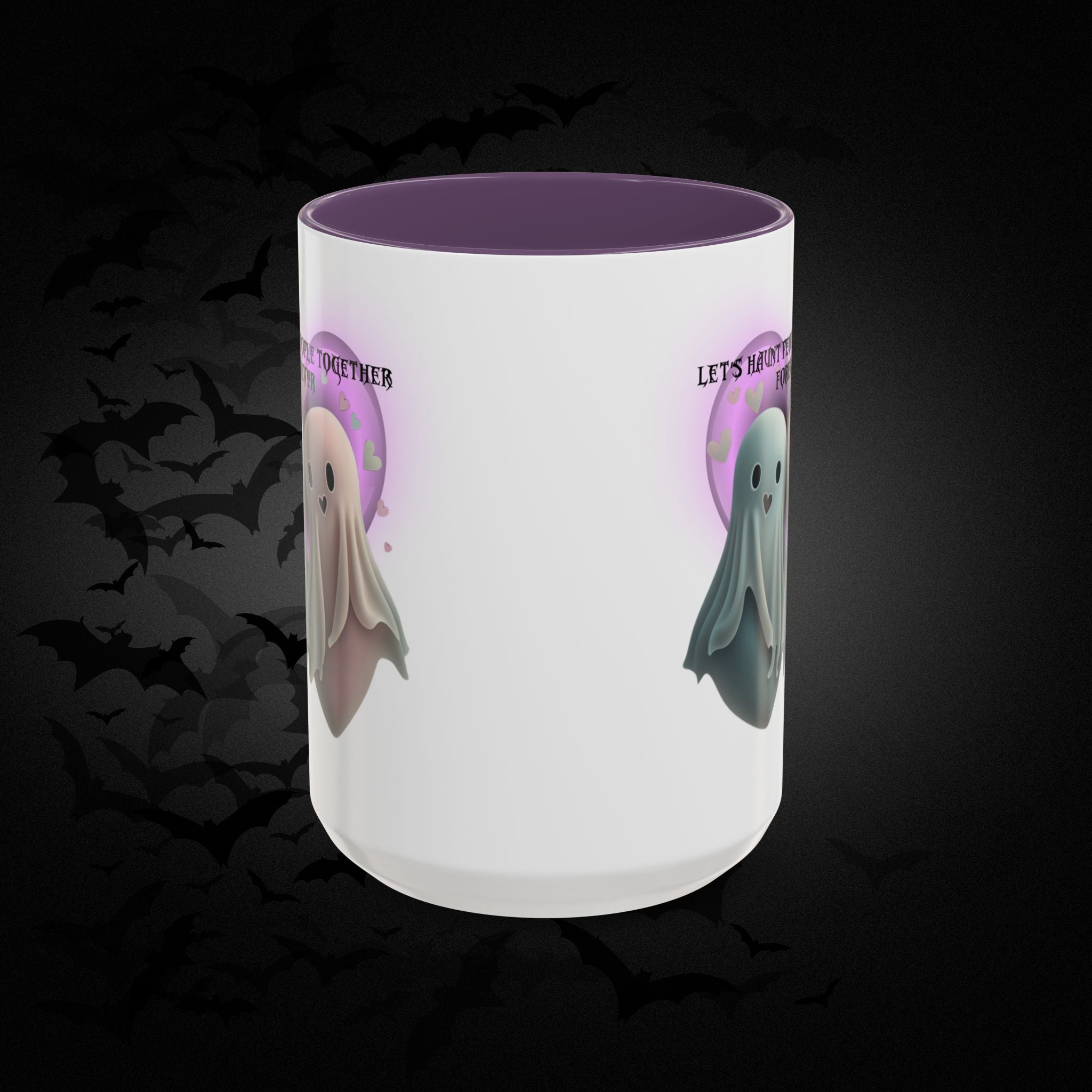 Let's Haunt People Together Forever Coffee Mug — Valloween Ghost Couple Accent Mug