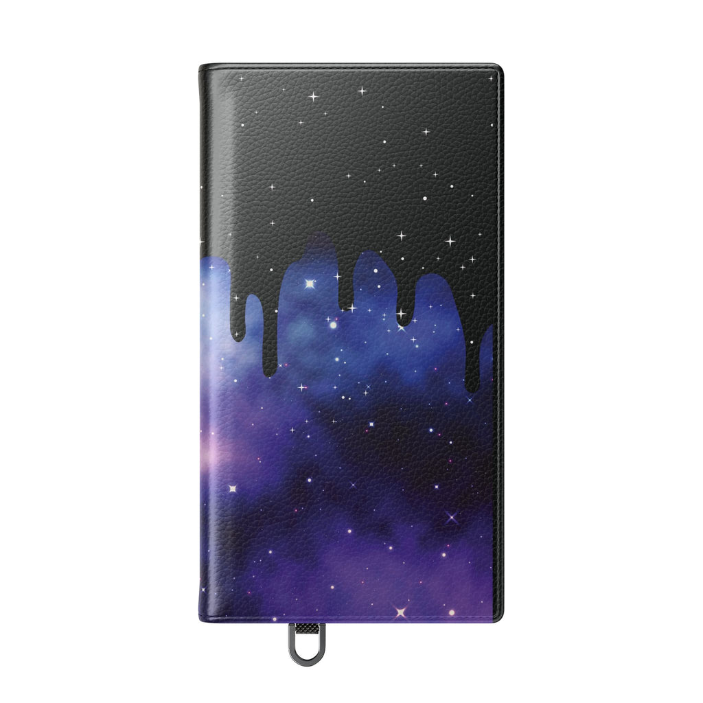 Pastel Goth Drippy Galaxy Flip Wallet Phone Case - Wallet Case for Samsung and iPhone - Gothic Style Wallet Phone Cases
