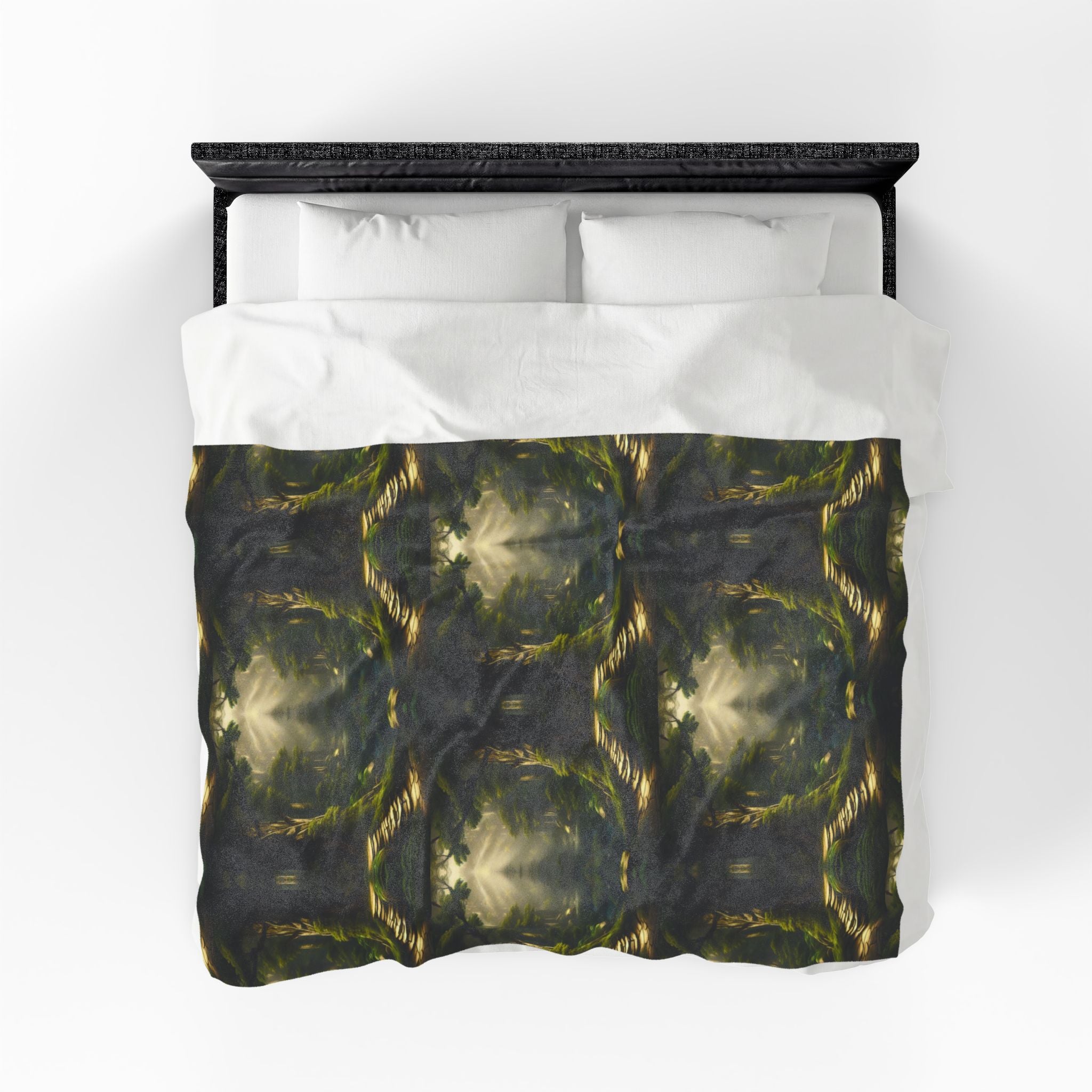 Mystical Forest Throw Blanket — Dark Cottagecore Woodland Home Decor