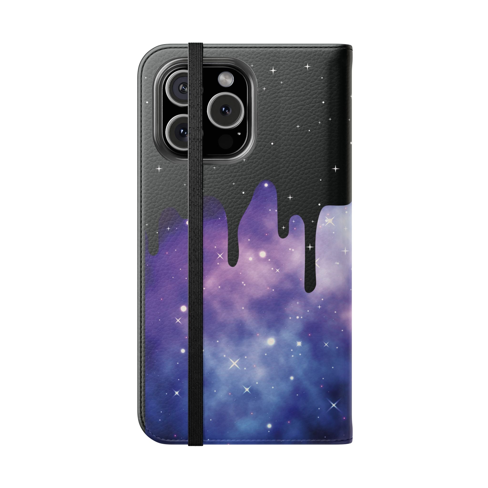 Pastel Goth Drippy Galaxy Flip Wallet Phone Case - Wallet Case for Samsung and iPhone - Gothic Style Wallet Phone Cases