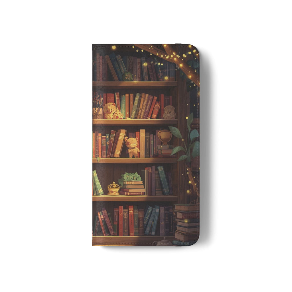 Whimsigoth Bookcase Wallet Flip Case - Romantasy Reader Phone Wallet - Book Pattern Flip Case - Bookish Phone Case