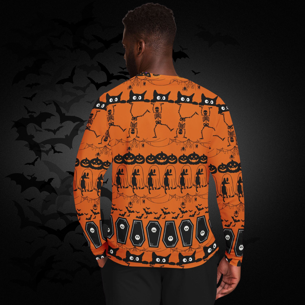 Ugly Halloween All Over Print Sweater – Orange