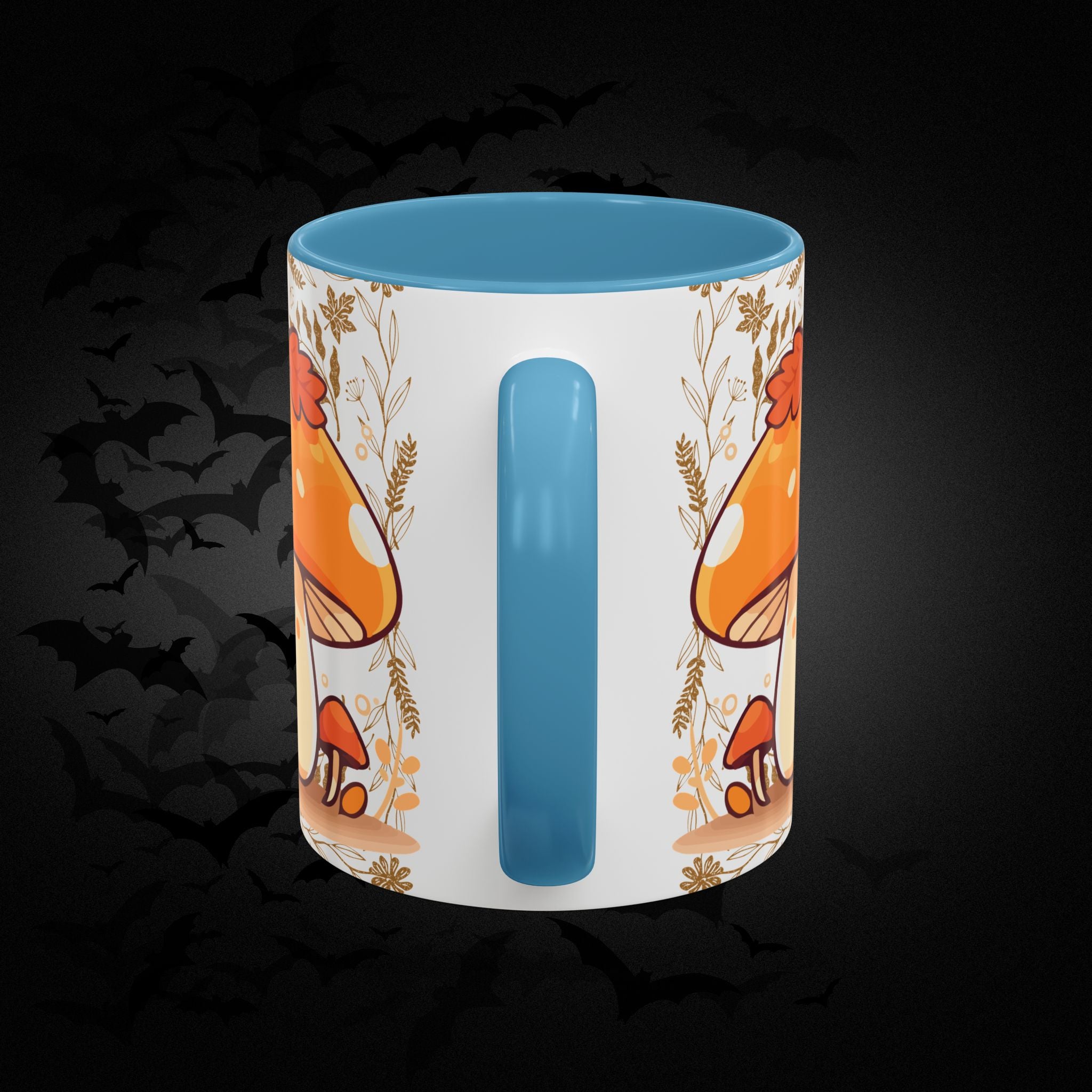 Autumn Mushroom Cute Coffee Mug — Fall Kawaii Accent Mug (11/15oz)