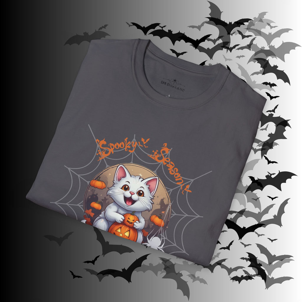 Spooky Season Kawaii Cat Halloween T-Shirt — Cat Lover Tee