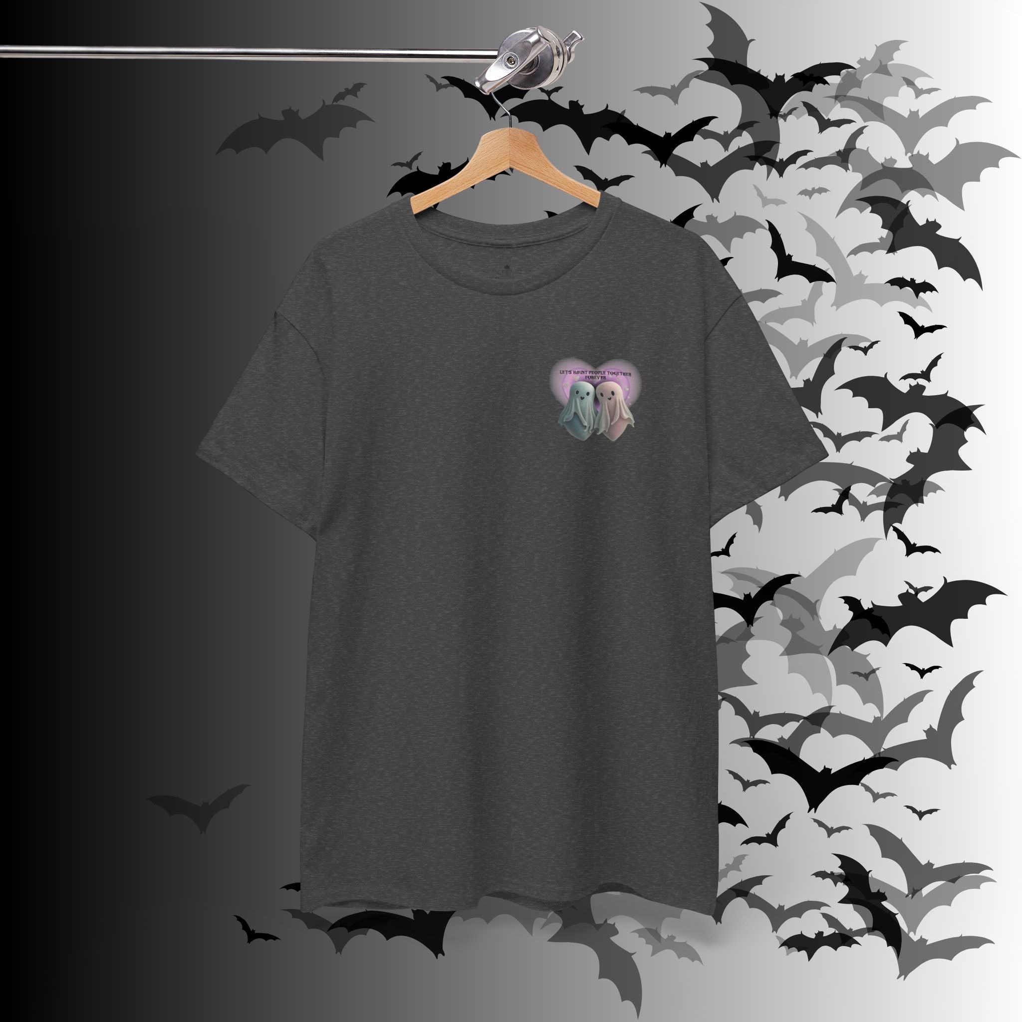 "Let's Haunt People Together Forever" Ghost Couples T-Shirt — Matching Halloween Tee