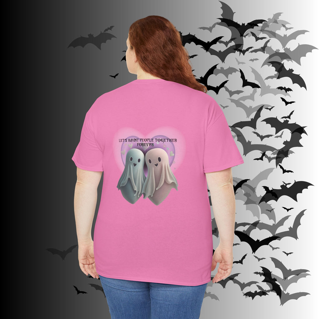 "Let's Haunt People Together Forever" Ghost Couples T-Shirt — Matching Halloween Tee