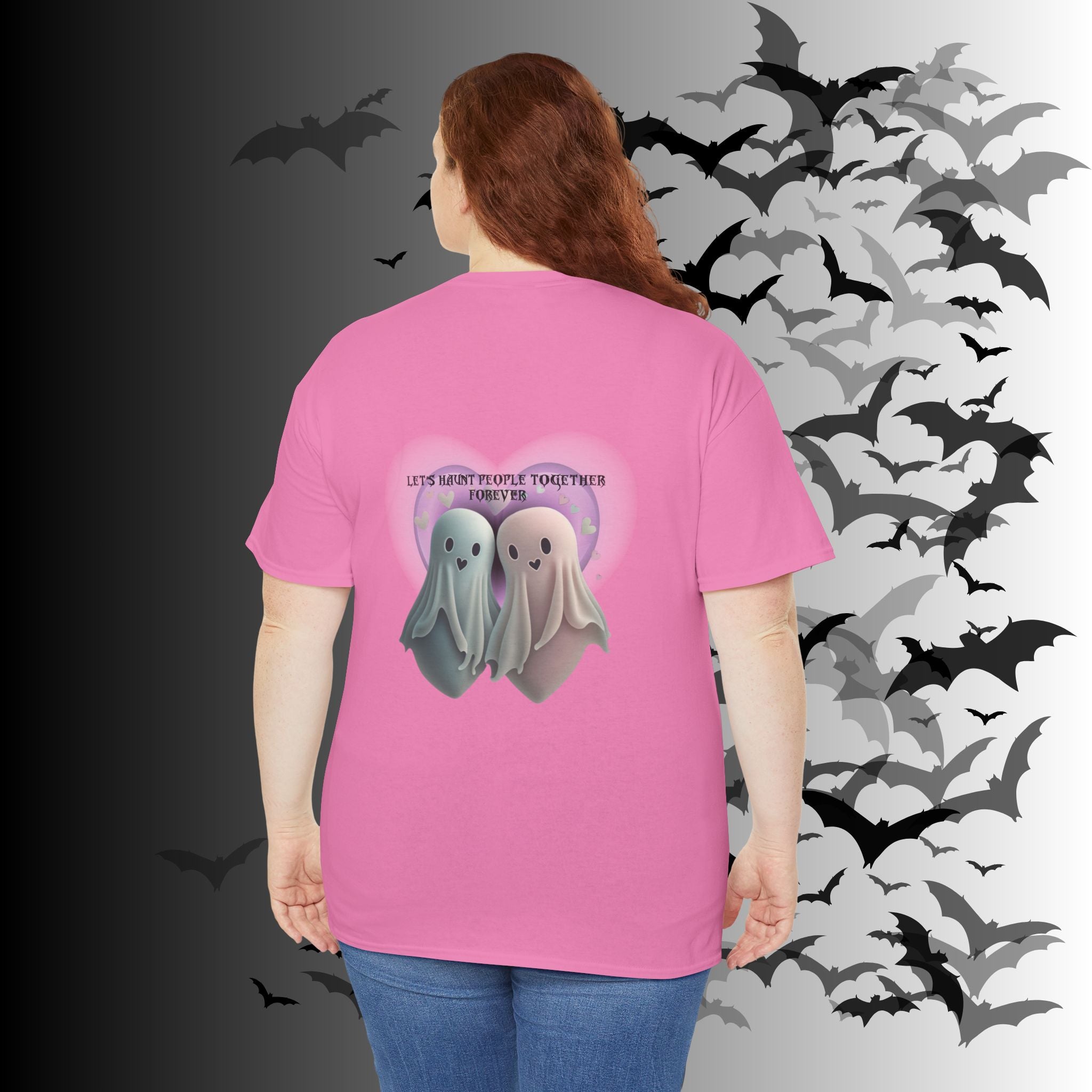 "Let's Haunt People Together Forever" Ghost Couples T-Shirt — Matching Halloween Tee