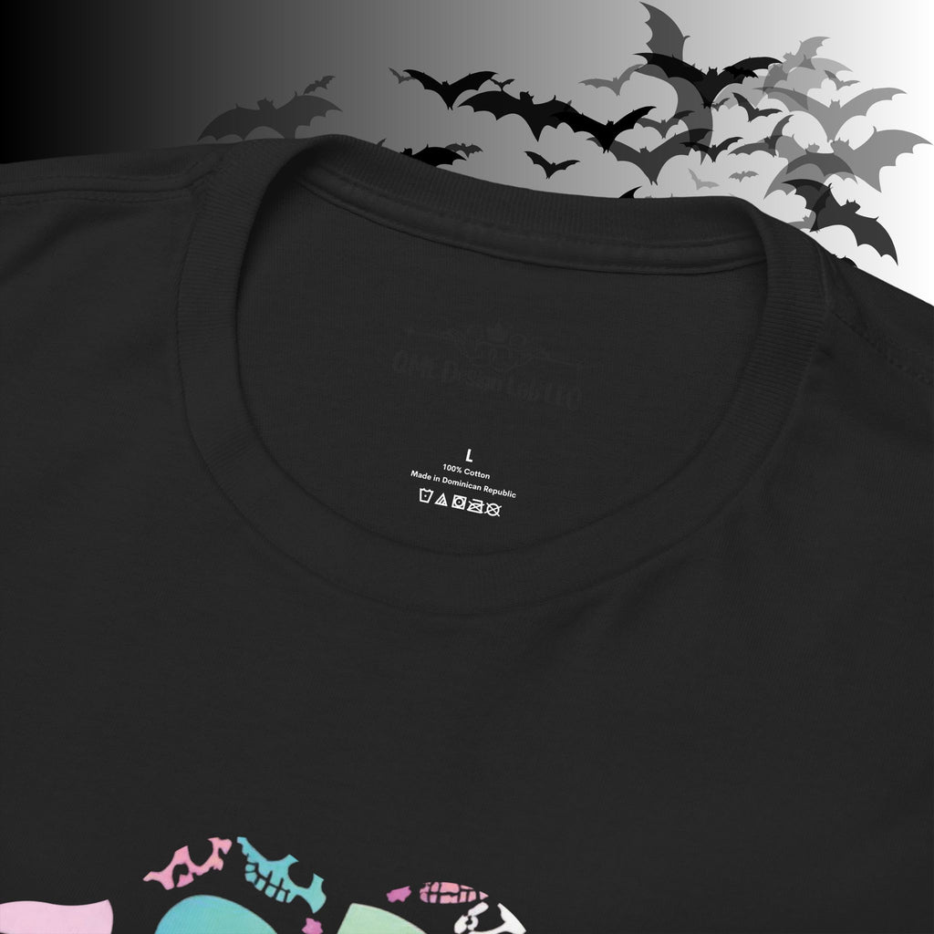 Pastel Goth Raven & Skull Mandala T-Shirt — Gothic Corvid Tee