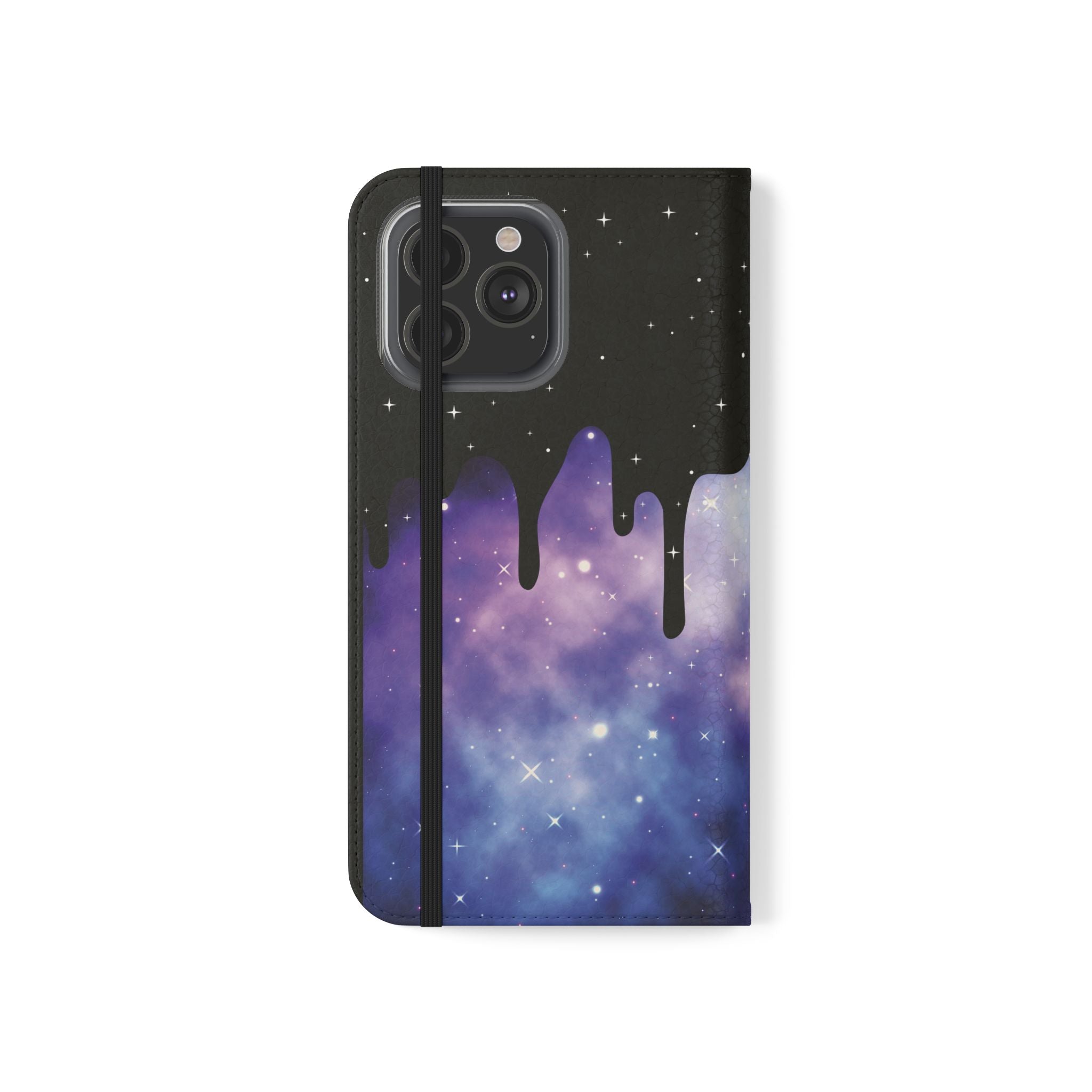 Pastel Goth Drippy Galaxy Flip Wallet Phone Case - Wallet Case for Samsung and iPhone - Gothic Style Wallet Phone Cases