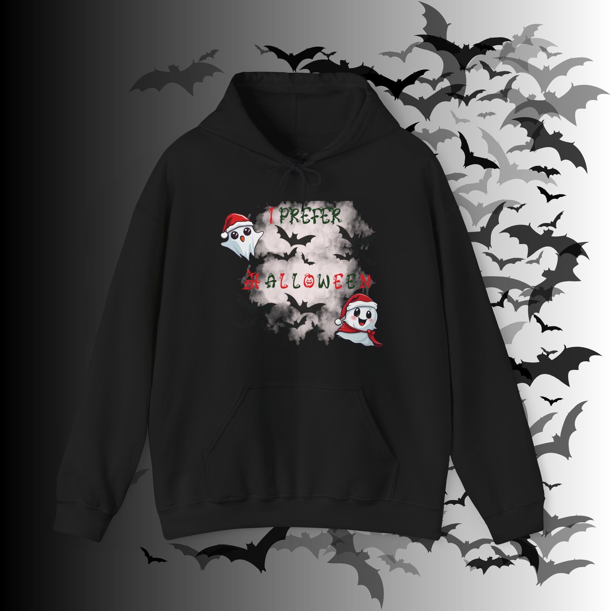 I Prefer Halloween Ghost Hoodie — Kawaii Gothic Christmas