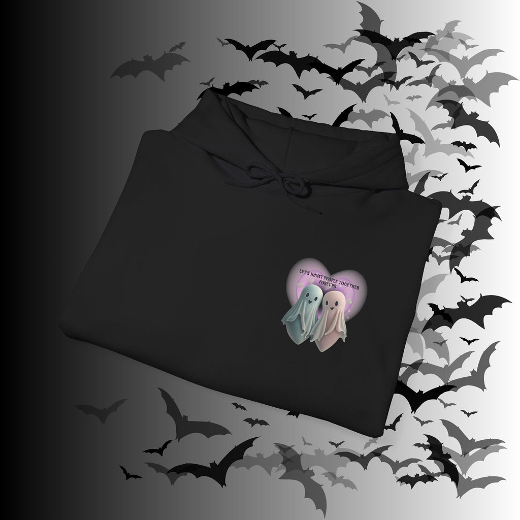 Let's Haunt People Together Forever Hoodie — Gothic Valentine's Couples Ghost